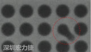 BGA空焊，導(dǎo)通孔(via)連接焊墊