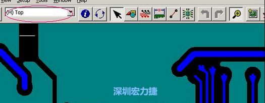 如果圖形像下圖一樣無(wú)法顯示鉆孔，只須圖（186）將紅色圈住的活動(dòng)層改為當(dāng)前顯示層即可。