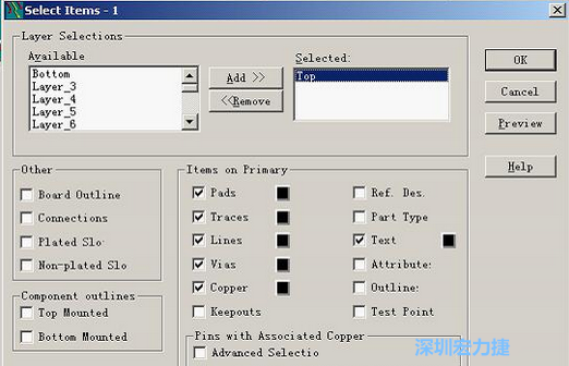 在Customize Document欄點(diǎn)擊Layer選擇輸出的圖形元素。