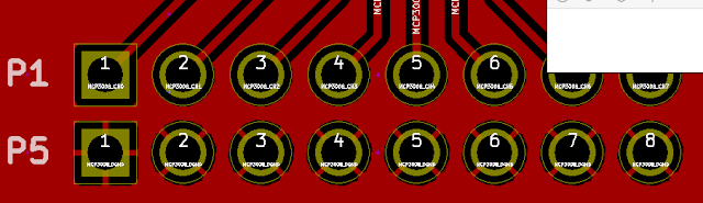 TOP層鋪鋪的狀態(tài)，到下方排pad為GND，連接GND Copper zone 都是設(shè)定Thermal relief Pad